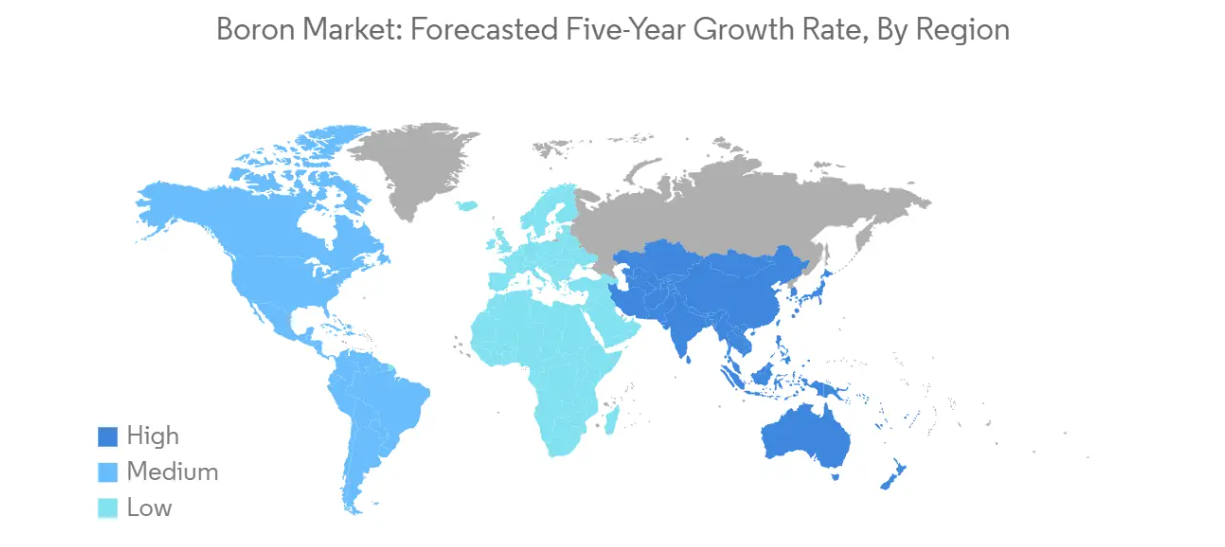 Market Analysis of Boron Market: Forecasted Growth Rate by Region